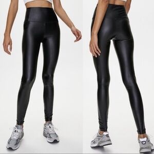ARITZIA Wilfred free Daria faux leather vegan leggings black xs